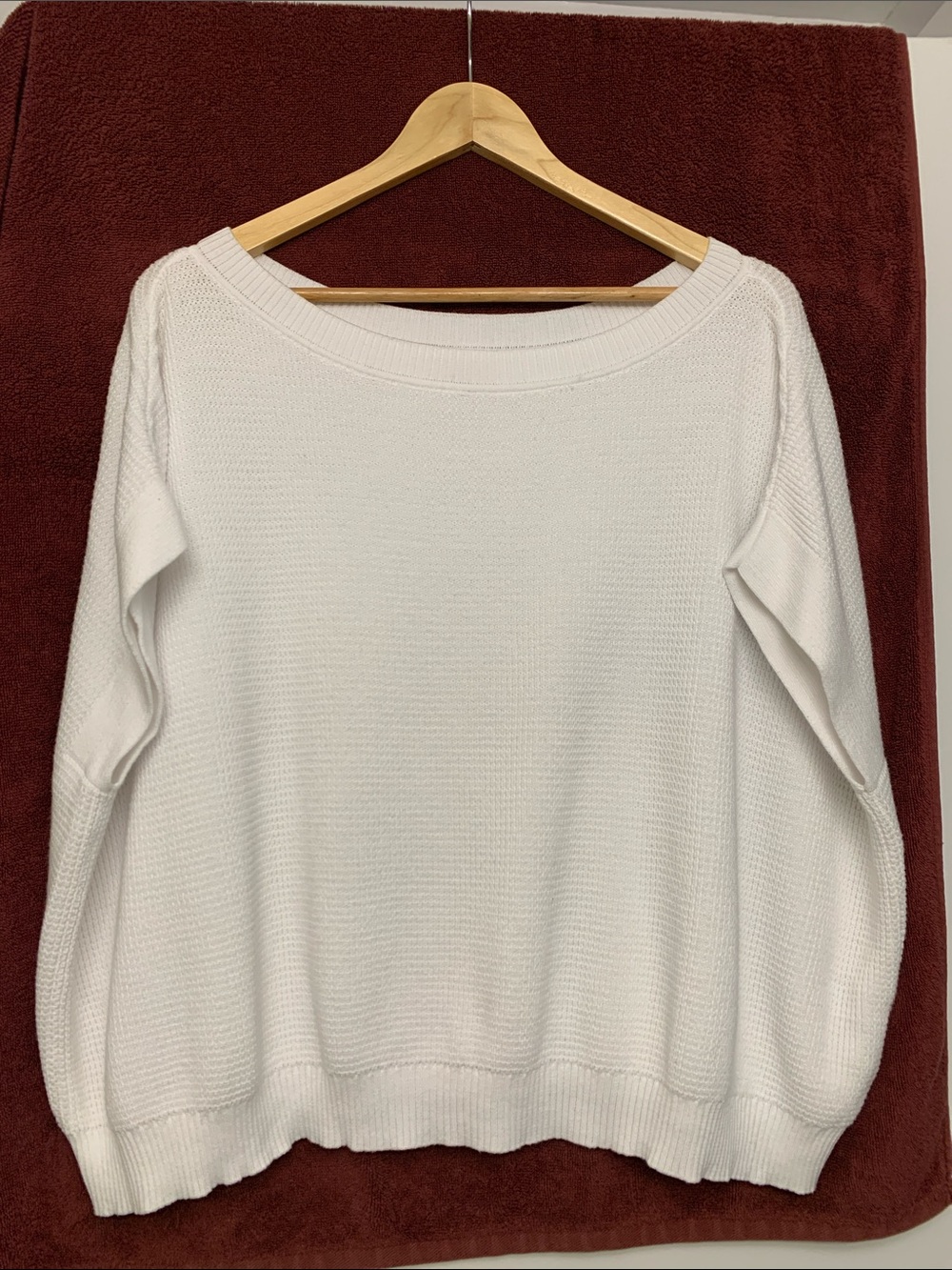 PLANET by LORI G one size white cotton boatneck sweater-vest summer spring easy